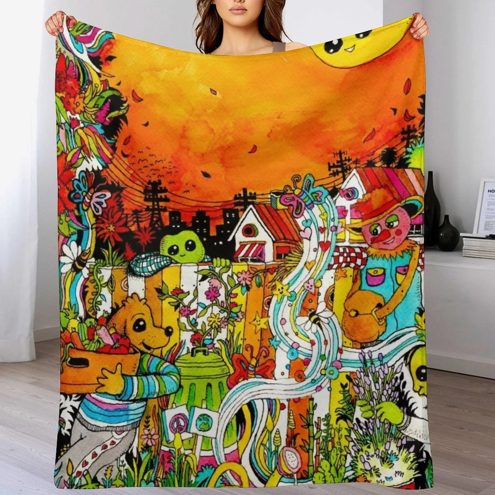 Urban Farm Time Throw Blanket  - Urban Farming Home review and price
